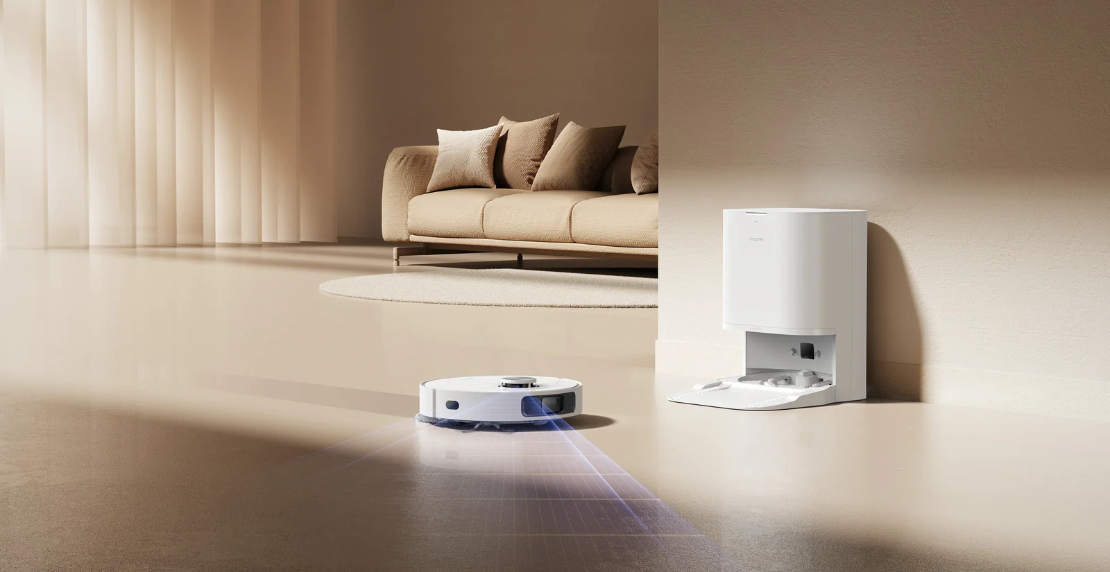 جارو رباتیک دریم | Dreame L10 Prime Robot Vacuum Cleaner با طراحی مدرن و فناوری هوشمند