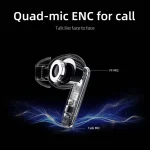 هندزفری بلوتوثی کیو سی وای | QCY T13 ANC 2 Wireless Earbuds با حذف نویز فعال (ANC)، میکروفون‌های چهارگانه