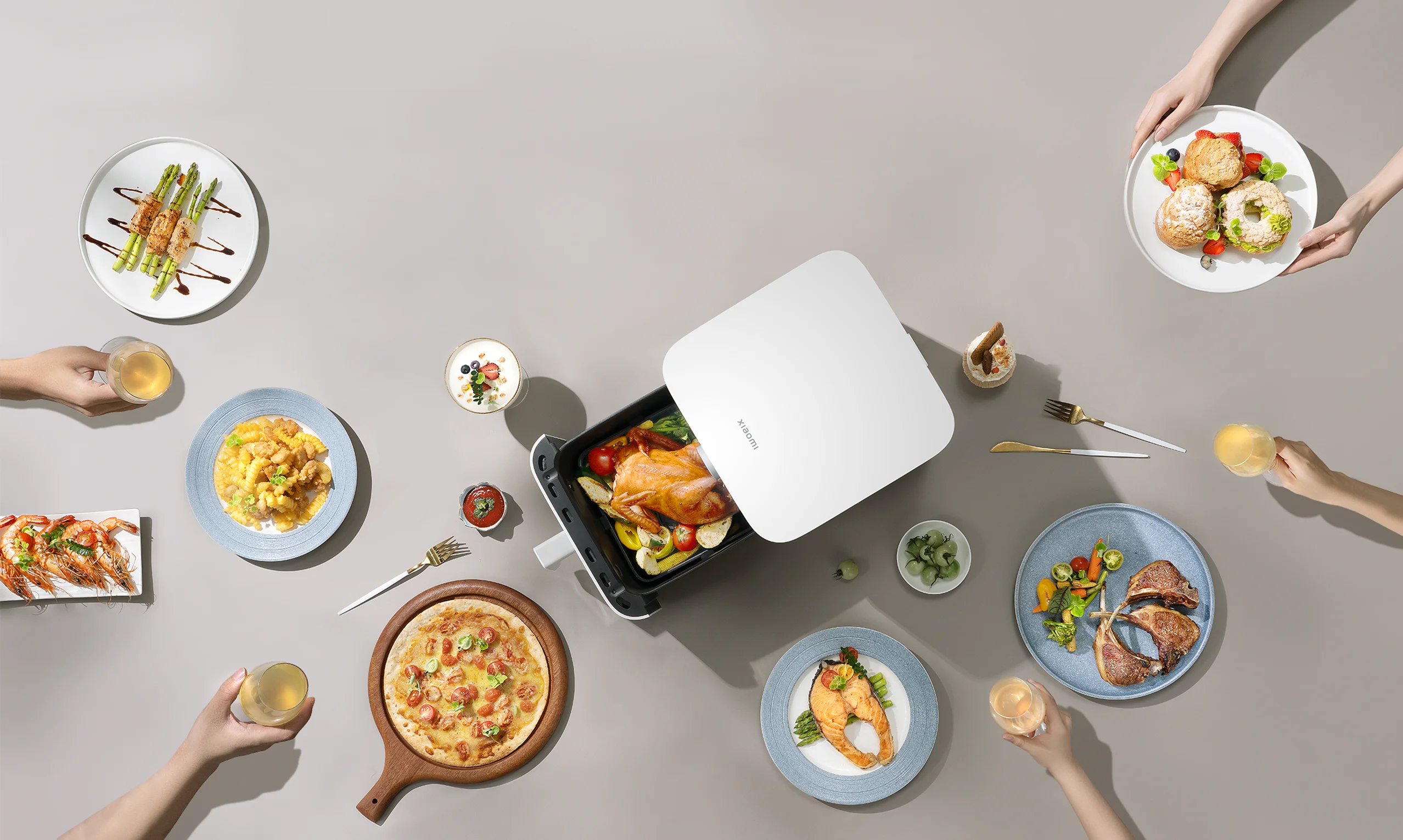 سرخ‌کن هوشمند شیائومی | Mi Smart Air Fryer 6.5L با ظرفیت بزرگ، پخت یکنواخت و کنترل هوشمند