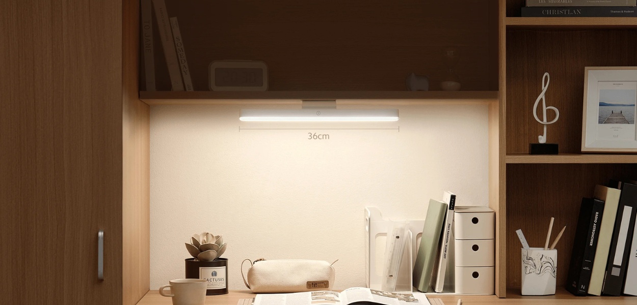 چراغ مطالعه مغناطیسی شیائومی | Mi Magnetic Reading Light Bar با سر لامپ ۳۶ سانتی‌متری و شاخص نمود رنگ بالا