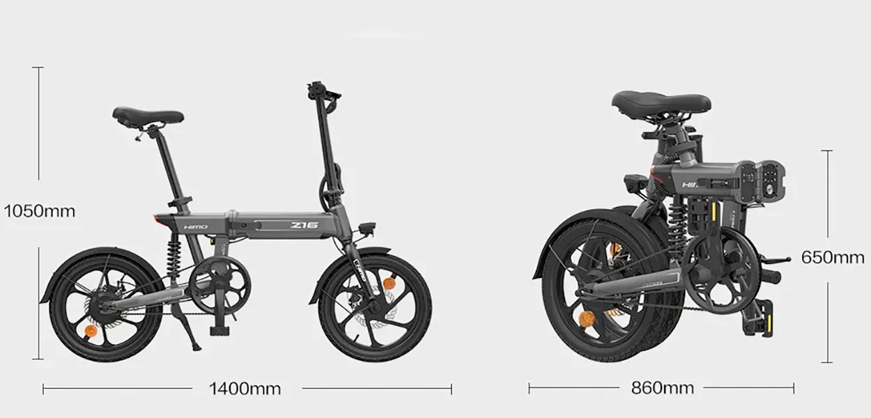 دوچرخه برقی تاشو هیمو | Himo Z16 Folding Electric Bike